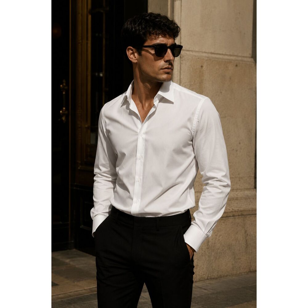 Dolce & Gabbana White Button Up Long Sleeve Shirt Top Mens Size 15.5 / 40